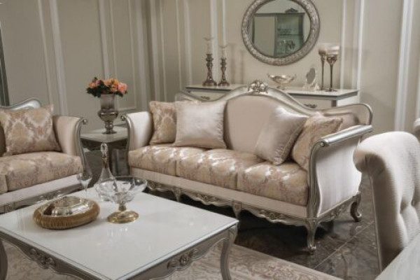 Sofa set 3+1+1 seater coffee table side table suite armchair set 5 pieces