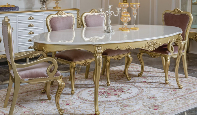 Dining table Luxury Table Luxury wooden table Italy Dining room Tables Classic Furniture