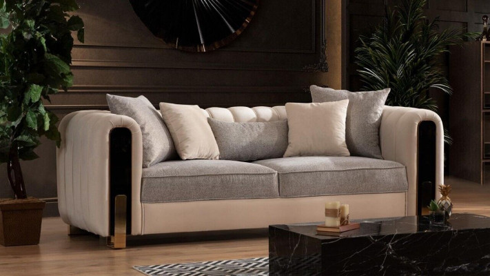 Luxury Suite Set Sofa set 3+3+1 Seater Sofa Sofas Armchair Fabric 3pcs. sets