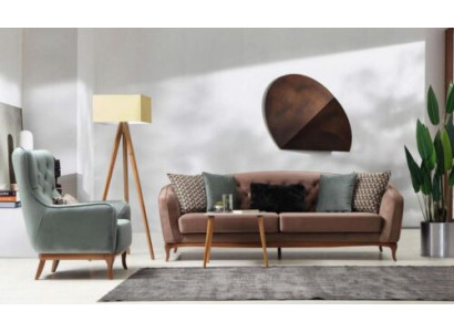 Suite Sofa set Luxury Sofa 4+1 Seat Group Living room Fabric Design Furniture