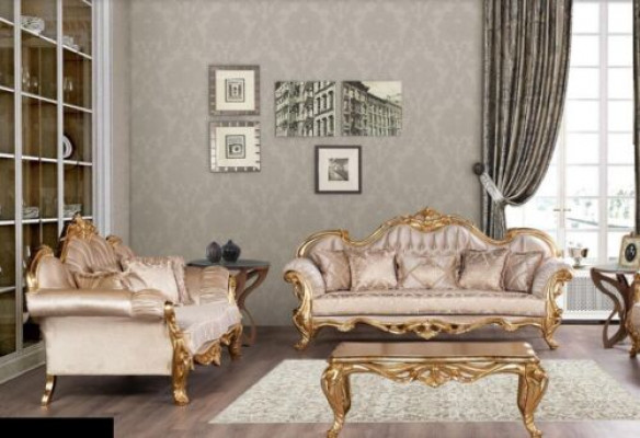Luxury sofa set 3+3 seater coffee table suite set sofa armchair sofas 2 pieces.