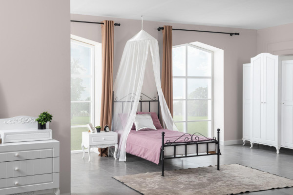 Design Girls Youth Room Set Bed Bedside table Wardrobe 6-piece.