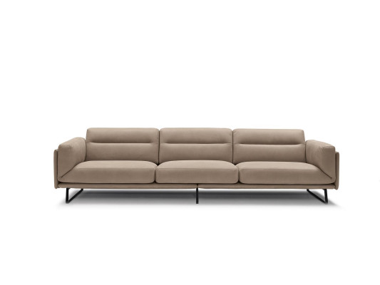 Sofa 4 Seater Leather Sofas Luxury Design Couch Beige Luxury Upholstery Four Seater xxl