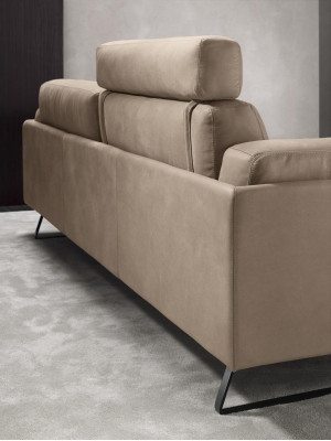 Sofa 4 Seater Leather Sofas Luxury Design Couch Beige Luxury Upholstery Four Seater xxl