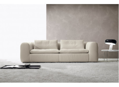 Sofa 3 Seat Furniture Leather White Three Seater Sofas Luxury Living room
