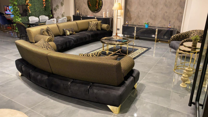 Three Seater Sofa 3 Seater Luxury Sofas Living room Couch Fabric Couches 260cm Furniture