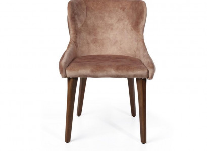 Light brown Chesterfield Chair Designer textile chair Stylish dining room seating furniture