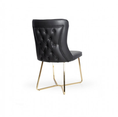 Modern Chesterfield Leather Chair Designer Dining Room Chair Italian Style Upholstered Seater