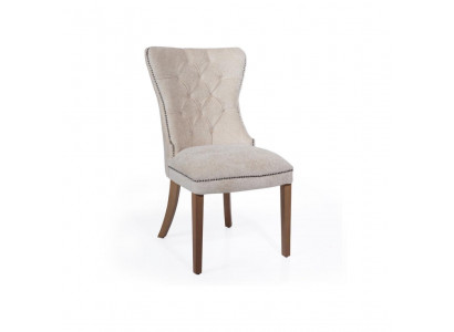 Beige Dining room Wood Chair Upholstery Recliners Classic Designer Furniture