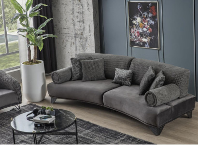Luxury Sofa Three Seater 3 Seater Sofas Living room Curved Couch Fabric Design new