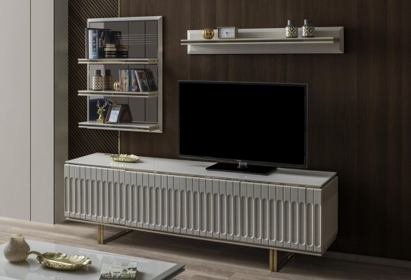 Luxury television wall living room TV cabinet lowboard tv stand sideboard shelf wall unit