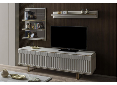 Luxury television wall living room TV cabinet lowboard tv stand sideboard shelf wall unit