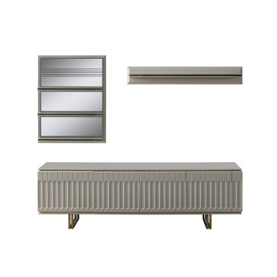 Luxury television wall living room TV cabinet lowboard tv stand sideboard shelf wall unit