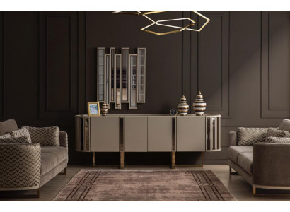 Sideboard Mirror Chest of drawers Wardrobe Chests of drawers Designer Luxury Cabinets Wood Modern