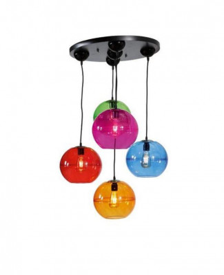 Design Light fixture Chandelier Ceiling Lamps Modern Silver Wall Lamp Luster Colorful