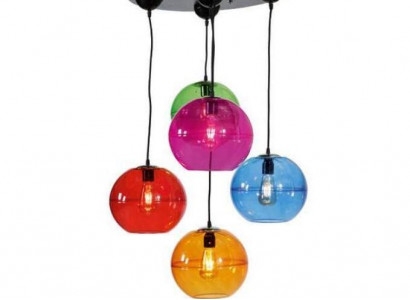 Design Light fixture Chandelier Ceiling Lamps Modern Silver Wall Lamp Luster Colorful