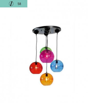 Design Light fixture Chandelier Ceiling Lamps Modern Silver Wall Lamp Luster Colorful