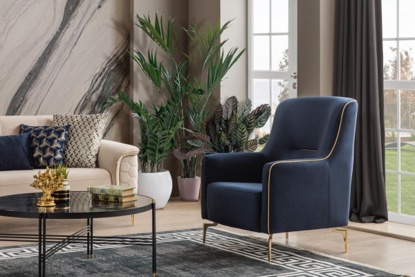 Armchair Single Seater 1 Seat Club Chair Fabric Modern Chair Living room Furniture Textile