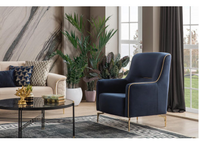 Armchair Single Seater 1 Seat Club Chair Fabric Modern Chair Living room Furniture Textile