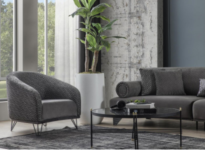 Armchair Single Seater Sofa Couch Upholstery 1 Seat Club Chair Fabric Modern Living room
