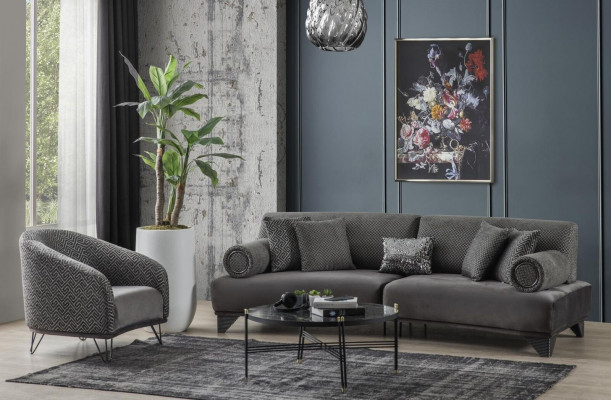 Armchair Single Seater Sofa Couch Upholstery 1 Seat Club Chair Fabric Modern Living room