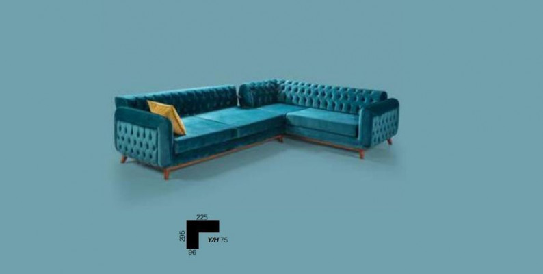 Corner sofa L-shape Textile Luxury Sofa Living landscape Upholstery Couch Furniture